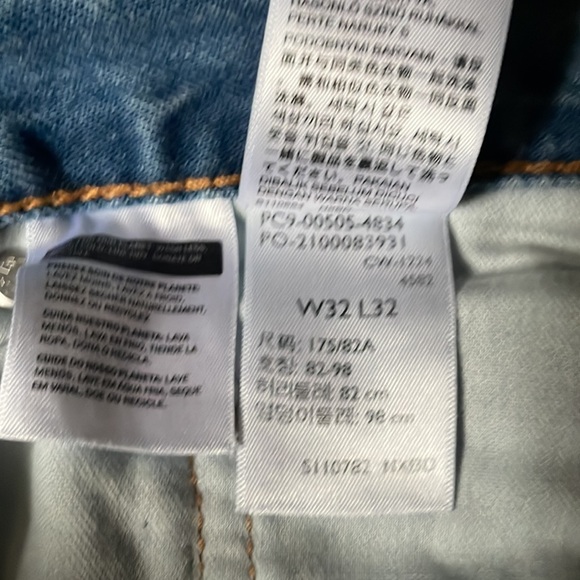 Levis 505 Straight Jeans Men’s Size 32 x 32 - Picture 8 of 9